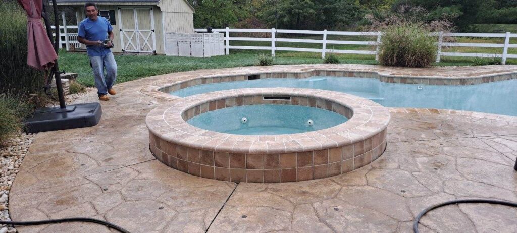 Walnut Travertine coping