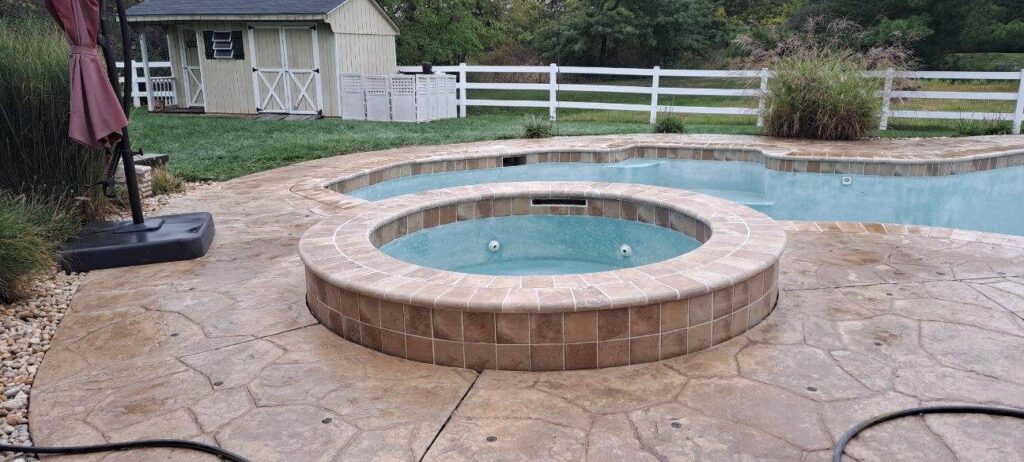 Walnut Travertine coping